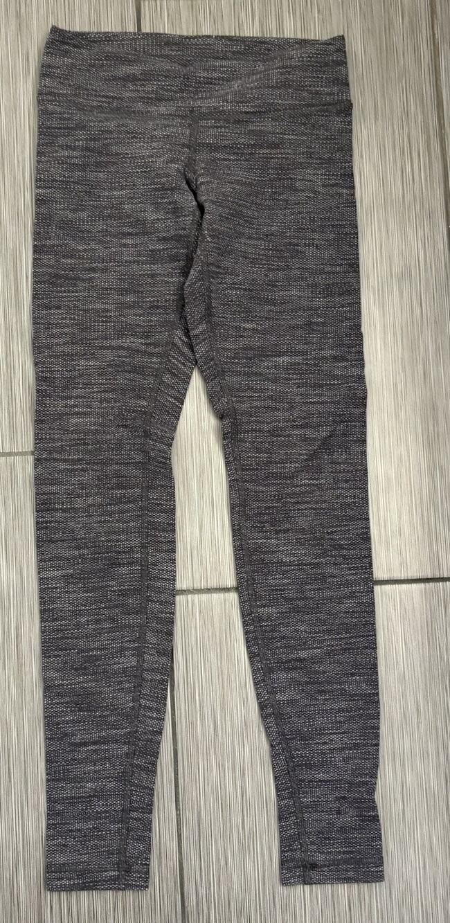 Lululemon Wunder Under Leggings Size 2 Coco Pique Black Inseam 28”